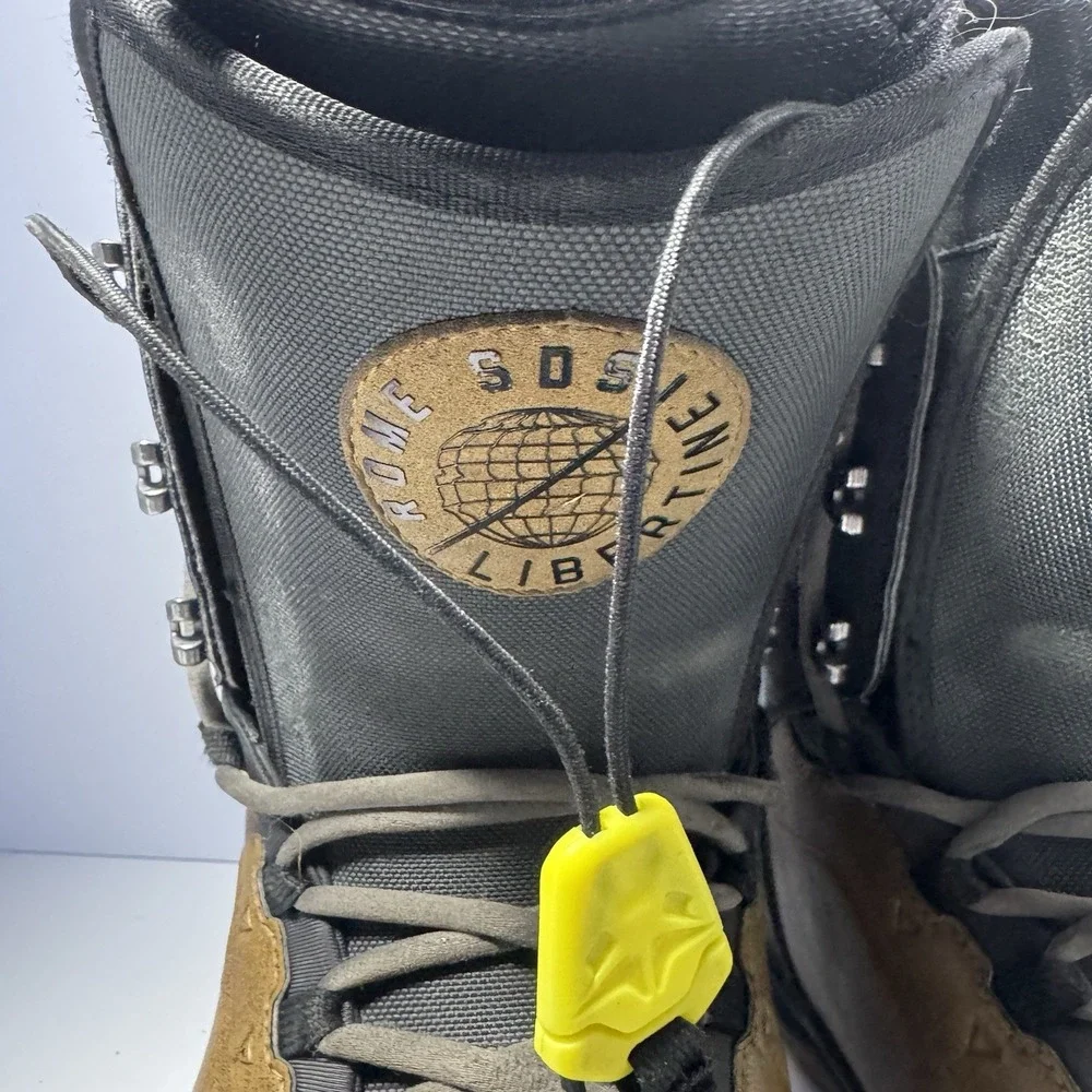 Rome SDS Libertine Snowboard Boots Mens US 8.5 Black Brown Vibram Ultralon F.I.T